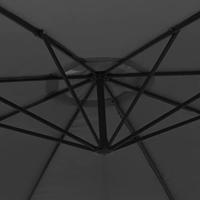 Zweefparasol met aluminium paal 350 cm antracietkleurig - thumbnail