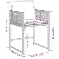 11-delige Tuinset met kussens poly rattan zwart - thumbnail