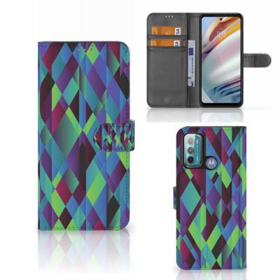Motorola Moto G60 | Book Case | Abstract Green Blue Motorola Moto G60 | Book Case | Abstract Green Blue