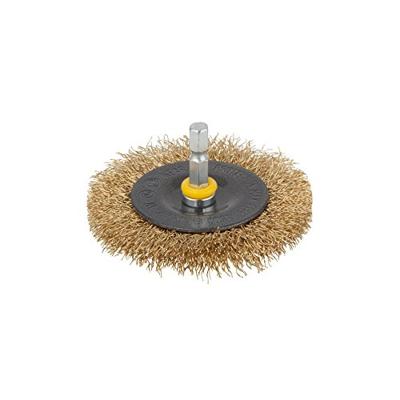Wolfcraft Draadborstel | Messing | 6-kant schacht | Ø75 x 10mm | 1 stuk - 2110000