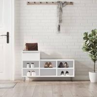 VidaXL Schoenenkast 102x36x60 cm bewerkt hout hoogglans wit - thumbnail