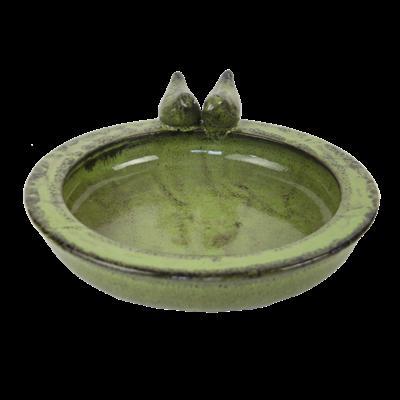 Esschert Design Vogelbad keramiek groen