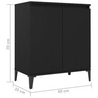 Dressoir 60x35x70 cm spaanplaat zwart - thumbnail