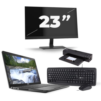 Dell Latitude 5500 - Intel Core i5-8e Generatie - 15 inch - 8GB RAM - 256GB SSD - Windows 11 + 1x 23 inch Monitor