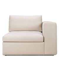 Ethnicraft Modulaire Bank 'Mellow' Hoek Arm Links, kleur Off White - thumbnail