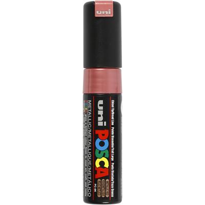 Uni-Posca Posca marker, afm pc-8k, lijndikte 8 mm, breed, rood metallic, 1 stuk