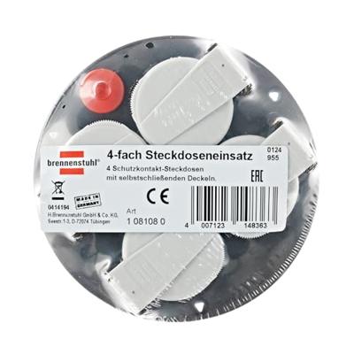 Brennenstuhl Stopcontacten inzet 4-voudig IP20 230V/16A thermostaat met controlelicht - 1081080 - thumbnail