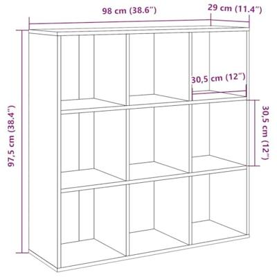 Boekenkast 98x29x97,5 cm artisanaal eikenkleur