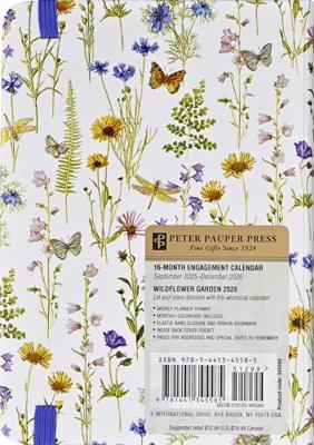 2026 Wildflower Garden Weekly Planner (16 Months, Sept 2025 to Dec 2026)