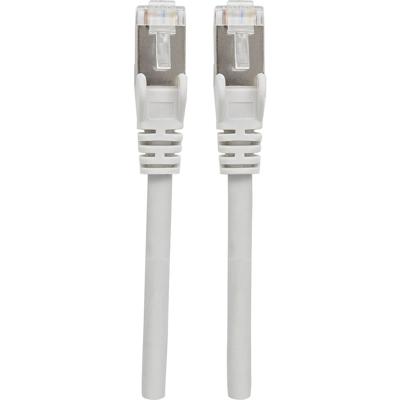 Intellinet 740739 RJ45 Netwerkkabel, patchkabel CAT 6A S/FTP 1.50 m Grijs Folie afscherming, Afscherming gevlochten, Afgeschermd, Halogeenvrij 1 stuk(s)