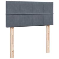 Ottoman bed met matras en LED's 80x200cm fluweel donkergrijs - thumbnail