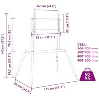 TV-standaard voor 37-86 inch scherm 60 kg Max VESA 400x600 mm - thumbnail