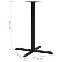 Bistrotafelpoot 76x76x107 cm gietijzer zwart - thumbnail