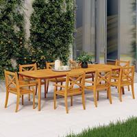 Tuinstoelen 2 st massief acaciahout - thumbnail