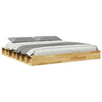 Bedframe zonder matras 200x200 cm massief hout eiken - thumbnail