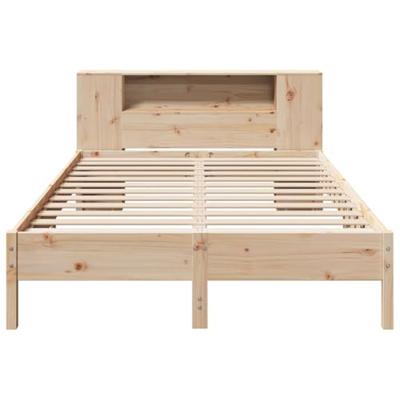Bed met boekenkast zonder matras massief grenenhout 140x190 cm - thumbnail