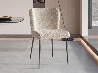 Stoel MARLENE stof bouclé beige Stoel MARLENE stof bouclé beige