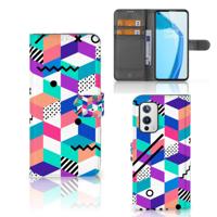 OnePlus 9 | Book Case | Blokken Kleurrijk - thumbnail