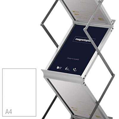 Deflecto 36100 Folderhouder Zilver DIN A4 1 stuk(s) Aantal vakken: 6 (b x h x d) 280 x 1500 x 375 mm