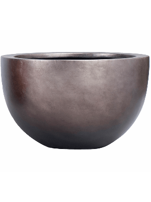 Baq Metallic Silver leaf Bowl matt coffee, 45x27cm