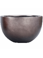 Baq Metallic Silver leaf Bowl matt coffee, 45x27cm - thumbnail