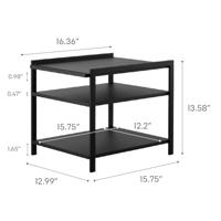 Yamazaki Keukenkast Organizer - 3 niveaus - Tower - Zwart - thumbnail