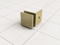 Glaskoppeling Set tbv Inloopdouche Wiesbaden Zonder Profiel Geborsteld Messing Goud - thumbnail