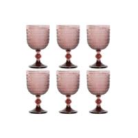 Set van bekers Home ESPRIT Roze Kristal 325 ml (6 Stuks) - thumbnail