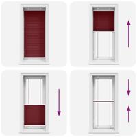 Pliss rolgordijn 60x150 cm stofbreedte 59,4 cm bordeauxrood - thumbnail