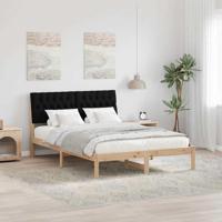 Bedframe met Gevoerd Hoofdgedeelte Bruin 150 x 200 cm - thumbnail