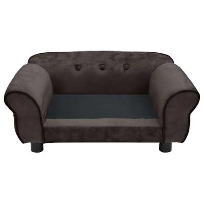 VidaXL Hondenbank 72x45x30 cm pluche bruin
