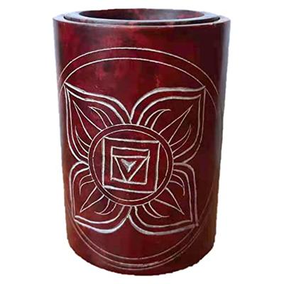 Violet Zeepsteen Gesneden Chakra Geurbrander