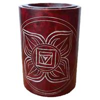 Violet Zeepsteen Gesneden Chakra Geurbrander - thumbnail