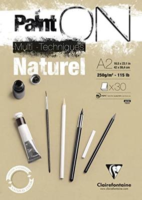 Clairefontaine Painton Mixmedia - Blok - 250 gr - 30 Blad - Naturel