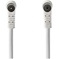 Coaxkabel | IEC (Coax) Male | IEC (Coax) Female | Vernikkeld | 120 dB | 75 Ohm | Viervoudig Afgeschermd | 10.0 m | Rond | PVC | Wit - thumbnail