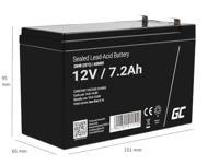 Green Cell Green Cell AGM05 batteria UPS Acido piombo [VRLA] 12 V 7,2 Ah (Green Cell AGM VR Loodaccu 12 V 7.2 Ah Loodgel (b x h x d) 151 x 95 x 65 mm - thumbnail