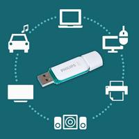 Philips FM25FD75B USB flash drive 256 GB USB Type-A 3.0 (3.1 Gen 1) Turkoois, Wit - thumbnail