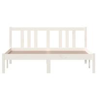 Bedframe massief hout wit 140x200 cm - thumbnail