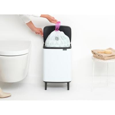 Brabantia Bo hi afvalemmer 12 liter met kunststof binnenemmer white - thumbnail