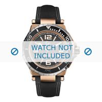 Guess horlogeband X79002G2S Canvas Zwart + wit stiksel - thumbnail