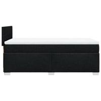 Boxspring met matras stof zwart 90x190 cm - thumbnail