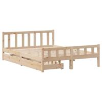 Bedframe zonder matras massief grenenhout 160x200 cm - thumbnail