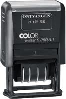Colop tekststempel Printer S260/L1, met datum en ONTVANGEN - thumbnail