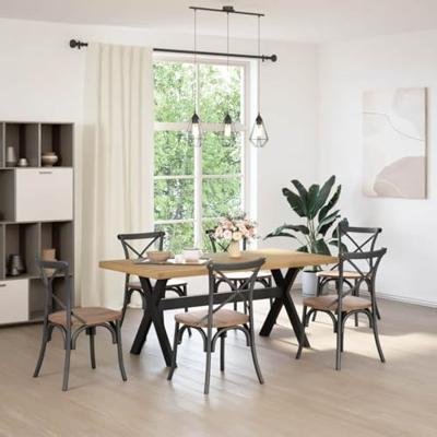 Wandtafel NOAIN X-vormige poten 180x90x75 cm massief hout