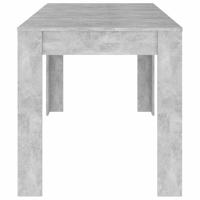Eettafel 140x74,5x76 cm spaanplaat betongrijs - thumbnail
