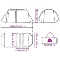 Tent 4-persoons 420x260x153 cm 185T taft groen - thumbnail