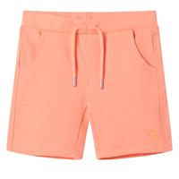 VidaXL Kindershorts met trekkoord 128 neonoranje - thumbnail