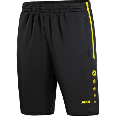 JAKO 8595K Trainingsshort Active Kids - Zwart/Fluogeel - 128