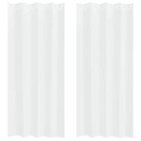 Voile Gordijn met gordijnen 2 pcs Wit 225 x 140 cm Polyester - thumbnail