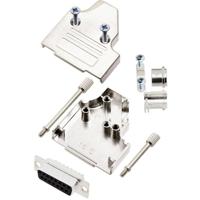 TRU COMPONENTS TCMHDM3515DMSK 7708660 D-sub female connectorset 35 ° Aantal polen: 15 Soldeerkelk 1 stuk(s) - thumbnail